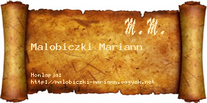 Malobiczki Mariann névjegykártya